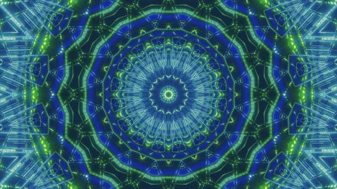 Seamless loop of a 3D mandala kaleidoscope for meditation. Stock Footage 310792680