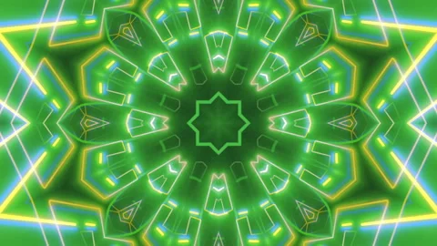 Seamless loop of a 3D mandala kaleidoscope for meditation. Stock Footage 310793198