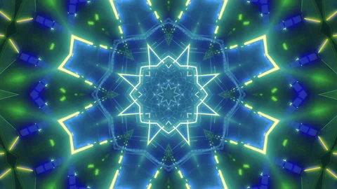 Seamless loop of a 3D mandala kaleidoscope for meditation. Stock Footage 310904482