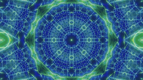 Seamless loop of a 3D mandala kaleidoscope for meditation. Stock Footage 310904831