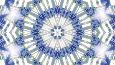 Seamless loop of a 3D mandala kaleidoscope for meditation. Stock Footage 311045758