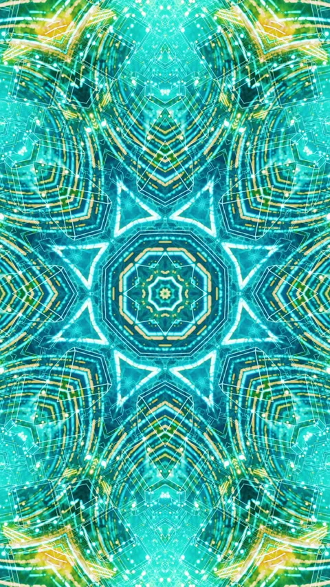 Seamless loop of a 3D mandala kaleidoscope for meditation. Stock Footage 314808069