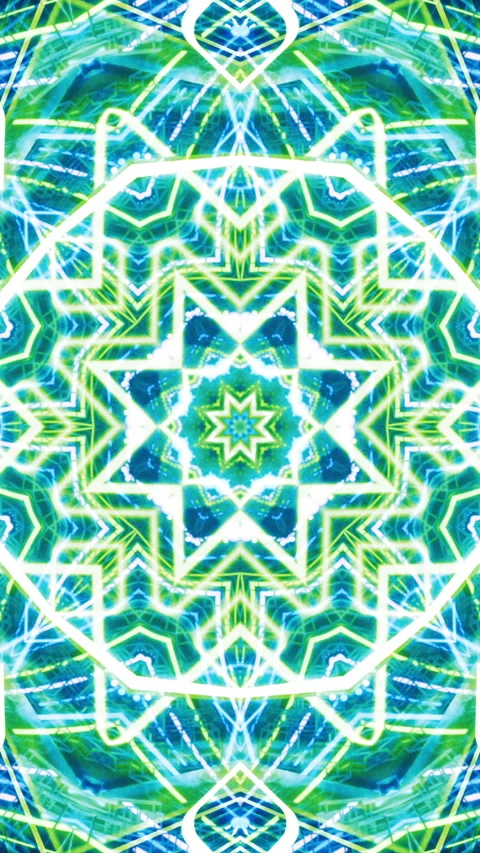 Seamless loop of a 3D mandala kaleidoscope for meditation. Stock Footage 314808668