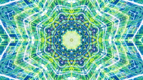 Seamless loop of a 3D mandala kaleidoscope for meditation. Stock Footage 314809149