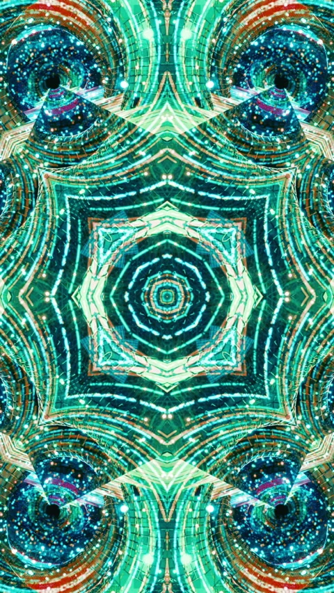 Seamless loop of a 3D mandala kaleidoscope for meditation. Stock Footage 314809506