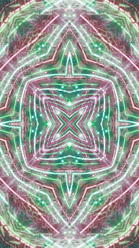Seamless loop of a 3D mandala kaleidoscope for meditation. Stock Footage 314809665