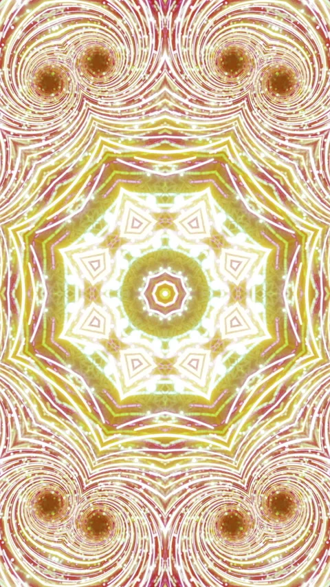 Seamless loop of a 3D mandala kaleidoscope for meditation. Stock Footage 314812544