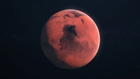 Seamless Loop 3D Render Mars Planet 360 Rotation On Galaxy Space Star Field 3 動画素材 205060184