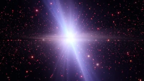 Seamless loop 3d space with dots and nebula light animation Stock Footage 324609026