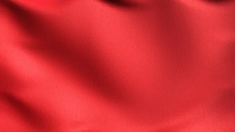 Seamless Loop 4K VDO. Empty red flag and copy space for advertisement. Mockup Video stock 129548001