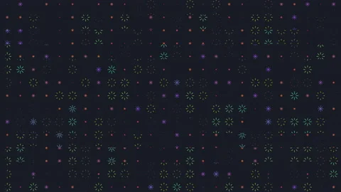 Seamless loop abstract background with colorful stars. 4k Stock Footage 133552612