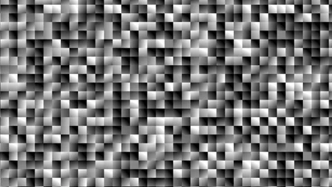 Seamless loop abstract background with flickering monochrome square pixel grid p Stock Footage 348271951
