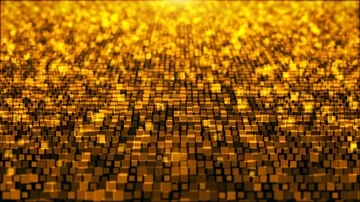 Seamless loop, abstract background square yellow gold flicker particles. Stock Footage 85680346