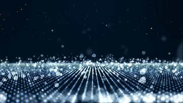 Seamless loop, abstract background with white and blue  flicker particles. Stock Footage 85679811