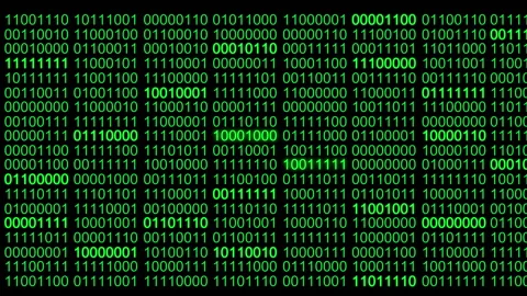 Seamless loop of abstract binary digital coding green Stock Footage 133392238