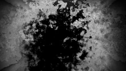 Seamless loop abstract black and white ink wash motion background Stock Footage 348270970