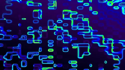 Seamless Loop Abstract Blob Motion Graphics Fuild Neon Video stock 313459549