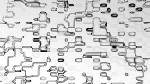 Seamless Loop Abstract Blob Motion Graphics Fuild Black Whit Video stock 313459572