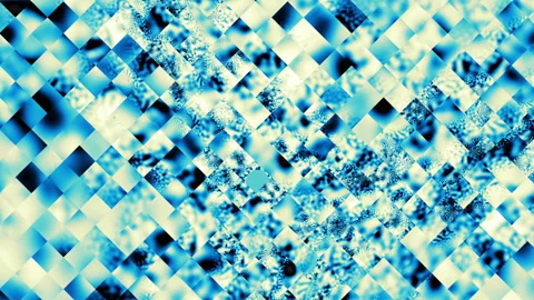 Seamless loop of abstract blue geometric squares forming modern digital pattern Stock Footage 337148042
