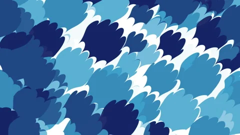 Seamless Loop Abstract Cartoon Comic Flat Ocean Wave Sea Pattern Background 스톡 동영상 172086301