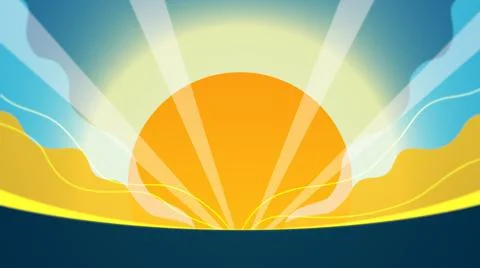 Seamless Loop Abstract Clean Sunset Product Showcase Background Stock Illustration