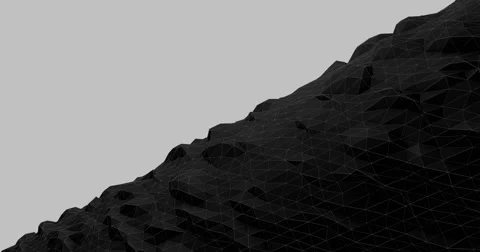 Seamless Loop - Abstract Futuristic Polygon Wave - Digital Art Concept Stock Footage 67483744