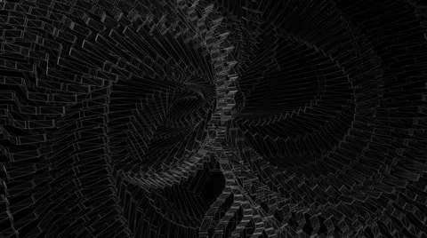 Seamless Loop - Abstract Futuristic Structure Polygon Video stock 67549513