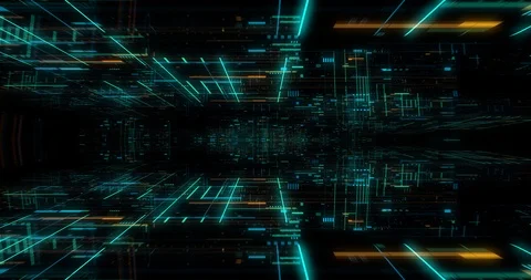 Seamless loop of abstract futuristic technological background Stock Footage 117741108