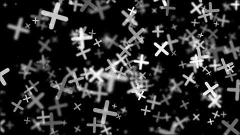 Seamless loop abstract geometric background with motion crosses. Stock Footage 84932432
