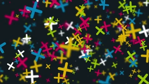 Seamless loop abstract geometric background with motion crosses. Stock Footage 84933803