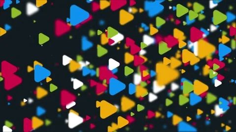 Seamless loop abstract geometric background with motion triangles. Stock Footage 84936028