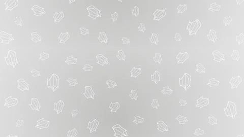 Seamless loop abstract geometric pattern showing white linear crystal shapes Stock Footage 348840063
