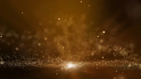 Seamless loop abstract golden digital particle wave and light background. Stock Footage 158865546