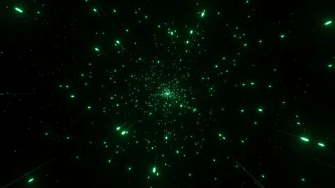 Seamless loop abstract green meteoric shower light streaks effect animation Stock Footage 246047663