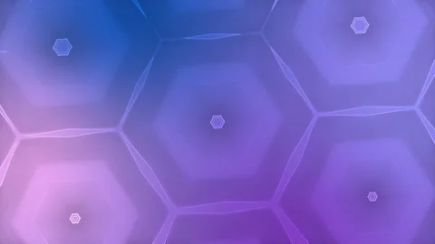 Seamless Loop of Abstract Hexagonal Pattern Video stock 346140417