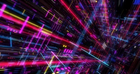 Seamless loop of abstract matrix hologram digital data flow. Stock Footage 117748232