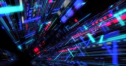 Seamless loop of abstract matrix hologram digital data flow. Stock Footage 117958218