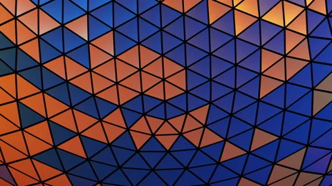 Seamless Loop Abstract Mosaic Background With Triangles Stock Footage 143624135