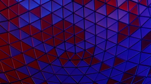 Seamless Loop Abstract Mosaic Background With Gradient And Glowing Triangles Stock Footage 143901388