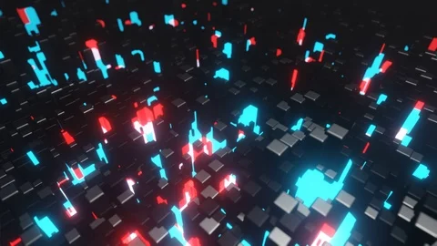 Seamless loop. Abstract rectangle geometry in metallic black and silver color Stockbeeldmateriaal 112680487