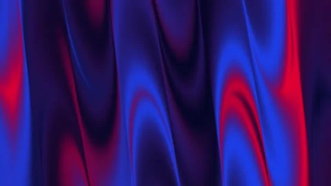 Seamless loop abstract red and blue liquid waves flowing motion background Stock-Footage 348270653