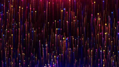 Seamless Loop Abstract Red Blue And Orange Random Texture Glitter Wave Lines Fly Stock Footage 120750357