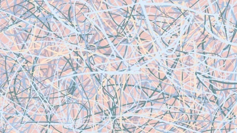 Seamless loop abstract scribbles colorful motion background Vídeo Stock 345812681