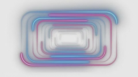 Seamless loop animated rectangle picture frame with two tone neon color Stock Footage 261139458