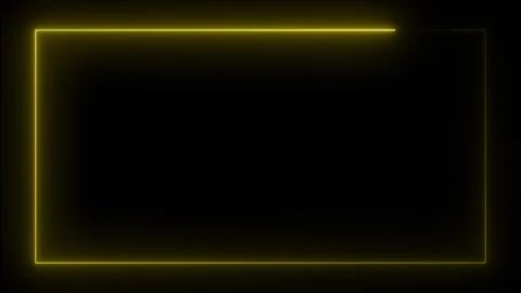 Seamless loop animated rectangle picture frame with two tone neon color 4K .. Stock Footage 328458599