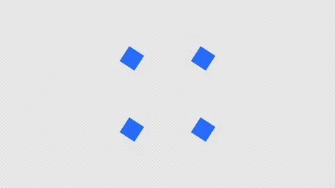 Seamless Loop Animated Rotating Blue Square Geometry Shape Motion Graphics A Stock Footage 347039846