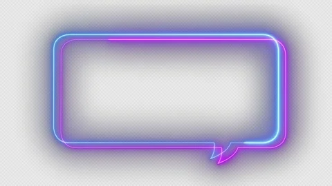 Seamless loop animated speech bubble with two tone neon color 4K video motion Stock Footage 261138473
