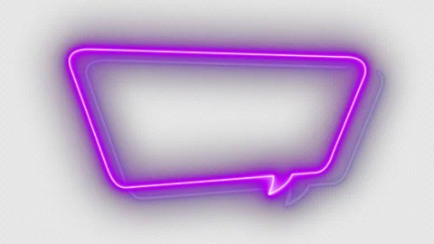Seamless loop animated speech bubble with two tone neon color 4K video motion Stock Footage 261138613