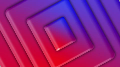 A seamless loop animation of abstract rounded squares with a red and blue. Stock Footage 315777508