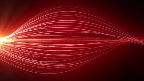 Seamless loop animation of abstract screensaver with wavy lines and particles Stock Footage 262251037